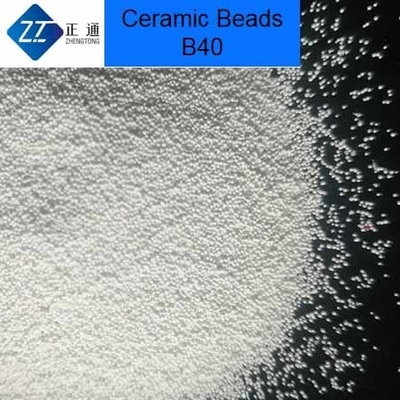 陶磁器の発破媒体をきれいにするガラス型62 - 66%のジルコニアのビードB40の高い靭性