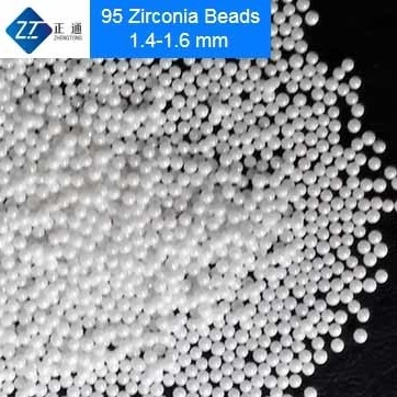 95の陶磁器のジルコニウム酸化物の球、白0.1 - 0.2mmのジルコニウム酸化物のビード 