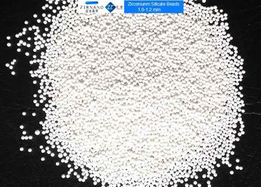 65% ZrO2陶磁器の粉砕媒体の球のジルコニウム ケイ酸塩は殺虫剤のための1.0 - 1.2 Mmに玉を付けます