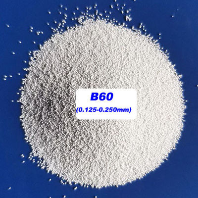 B40 0.250 - 0.425mm Zirconia Ceramic Bead Blasting Media B60 For Matte Finish